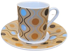 Home Essentials & Beyond Espresso Collection Coffee Cups And Saucer
