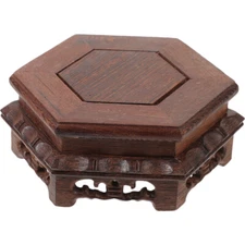 Plant Pot Stand Flowerpot Base Hexagonal Bonsai Planter Riser Vase Display Stand