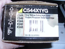 NEW Genuine Lexmark C544X1YG Yellow Toner Cartridge Extra High Yield FREE S/H