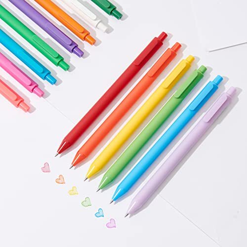 Kaco PURE Colored Gel Pens 0.5mm 20 Pieces Set Colorful Multi