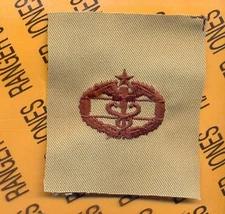 US Army CMB Combat Medical Badge 2nd Award Desert DCU cloth patch 