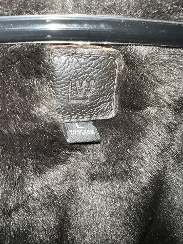 Wilson Lederjacke mit Kapuze & Gürtel, Damengröße Large - Bild 4 von 9