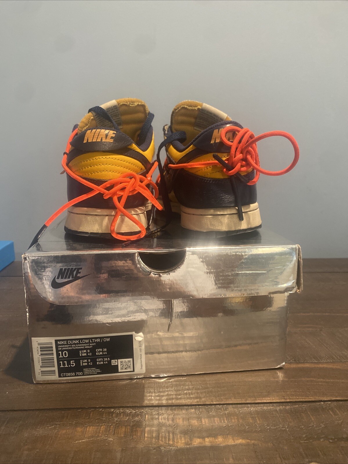 OFF WHITE X NIKE Taglia 10 Nike Dunk Low x OFF WHITE University G 2019