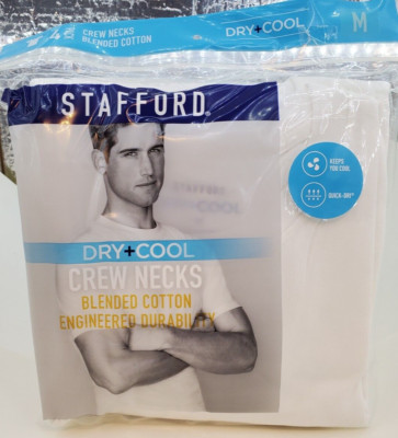 Lot De 4 T-shirts Stafford Dry + Cool Taille 3XL Big - Respirant, évacue L'humidité, Gris/noir, Neuf Avec étiquettes