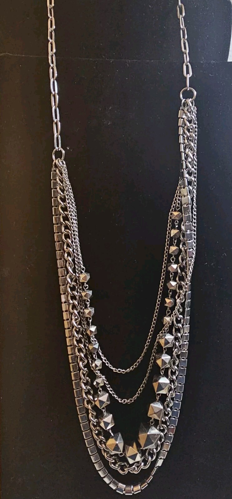 Dramatic Layered Statement  42” Brutalist Gunmeta… - image 7