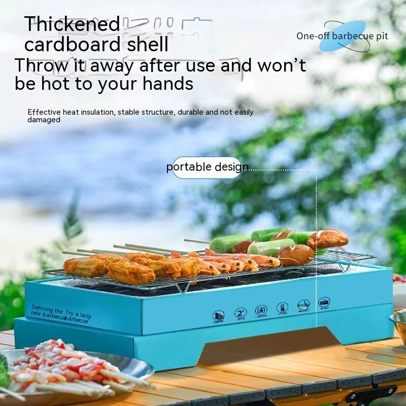 Portable Barbecue Grill Outdoor Camping Disposable BBQ rack