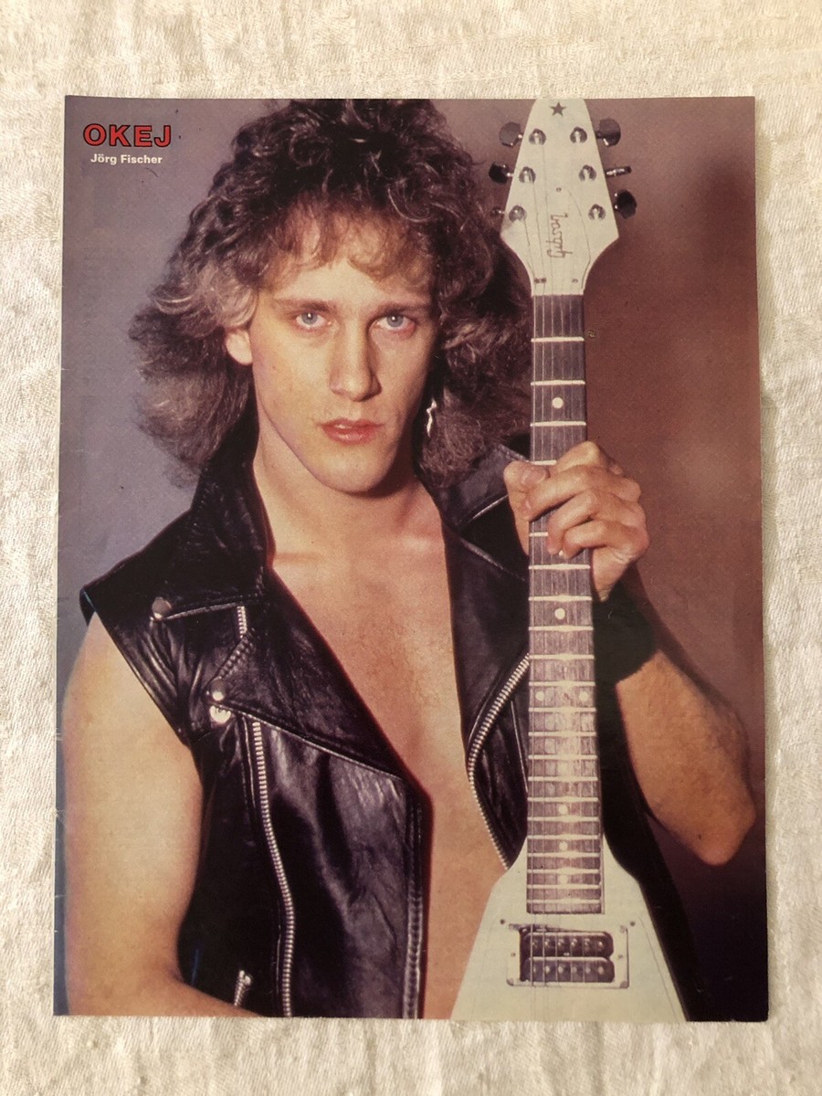JÖRG FISCHER 1984 ACCEPT Clipping Poster Swedish magazine Okej