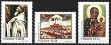Polonia - 600 anni di icona Madonna Nera set nuovo di zecca 1982 Michel 2818-2820