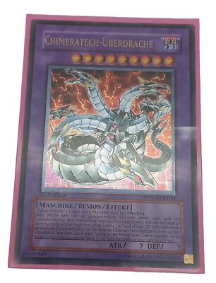  YuGiOh Chimeratech Overdragon Ultimate Rare  1st Ed NM-/EX+ POTD deutsch PSA  