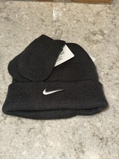 Nike Kids 2-piece Beanie And Knit Gloves And Beanie Anthracite 12/24 M