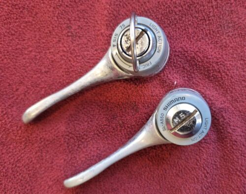 Shimano RX100 SL-A550 Light-Action 7-Speed Downtube Shift Lever Set for Braze-on - Picture 3 of 3