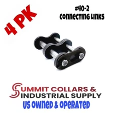 #40-2 Double Strand Roller Chain Connecting Links - 2 Pack