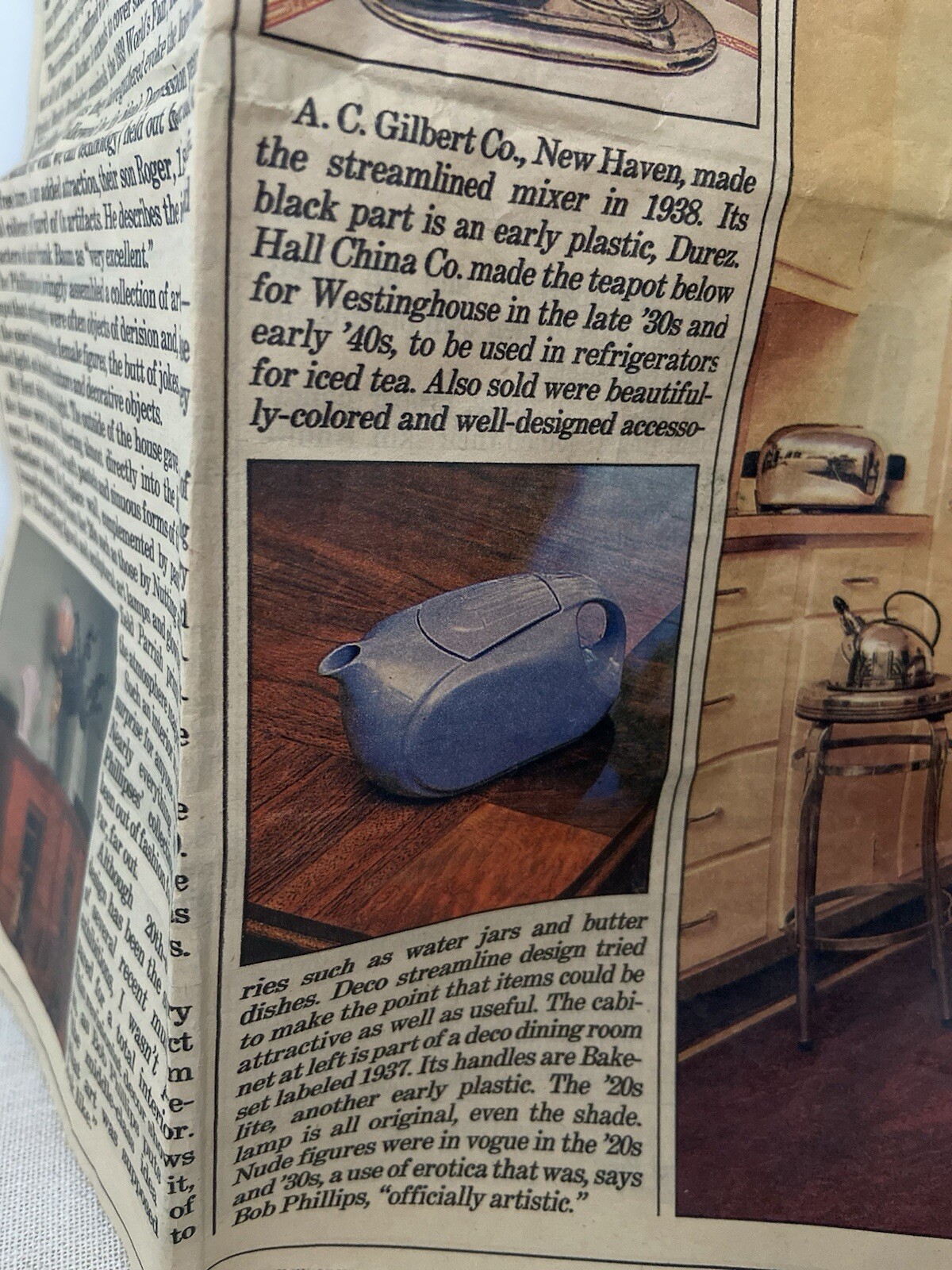 vintage Hall China Co USA Pitcher Westinghouse Streamline water jug blue 40s MCM