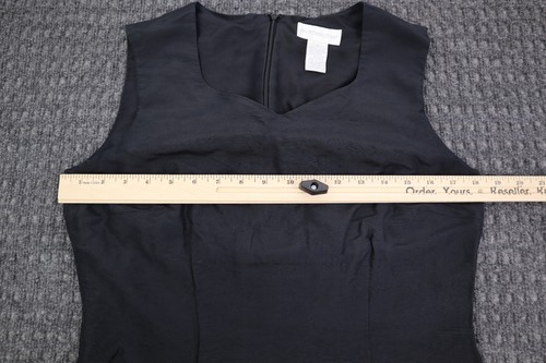 Worthington Little Black Dress Womens Size 8 100% Silk Knee Length Half Back Zip - Picture 7 of 15