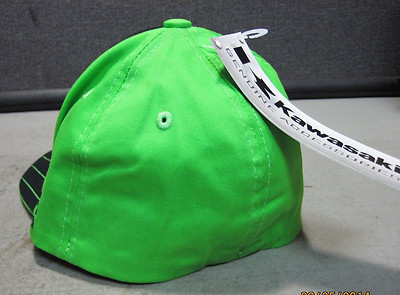 NEW OEM Kawasaki Jet Ski Black Green Pinstripe Cap Hat Medium