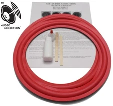 RED SPEAKER SURROUND REPAIR KIT FOR CERWIN VEGA D-5, D-6, D-7, DX-7 12"  