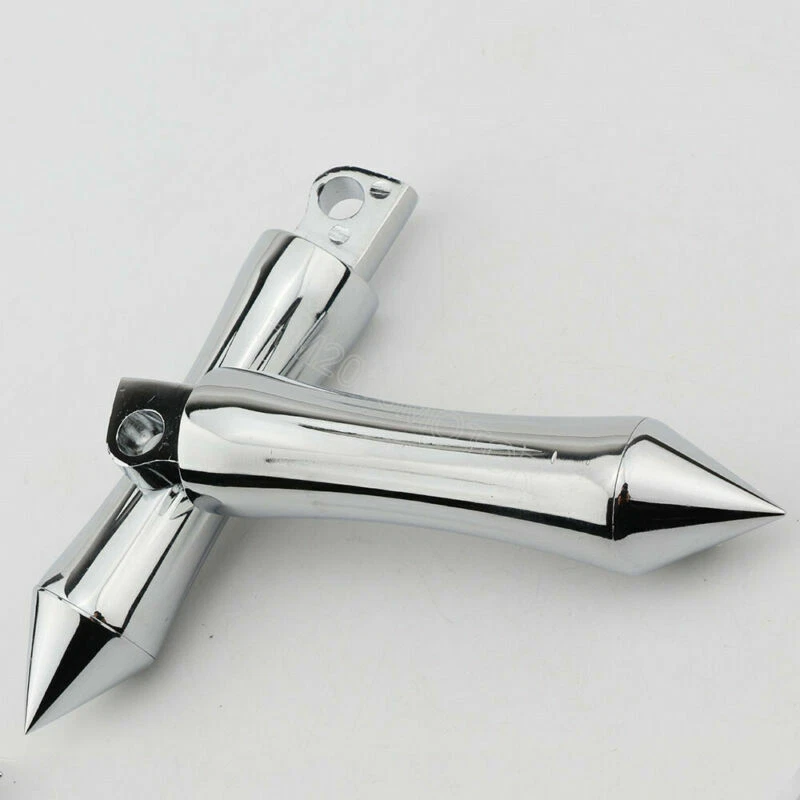 Clavijas de pie de carretera cromadas con clavos para motocicleta Harley-Davidson Road Glide FLTRX Foto 2 de 4