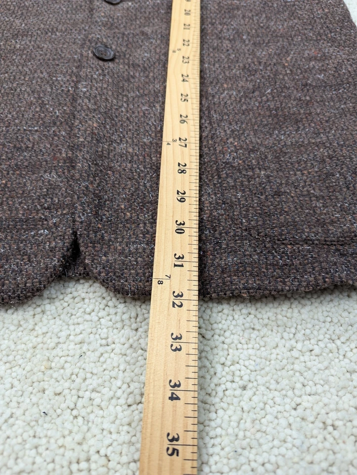 Sport Coat Mens Medium Brown Wool Tweed Blazer Suit Jacket Made in Italy 3Button - Image 4 of 4