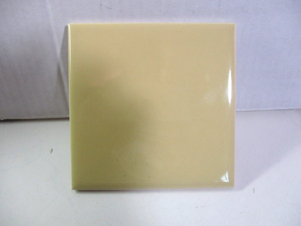 1 настенная плитка мозаика США 4-3/8 дюйма квадратный глянец желтая керамика 1950 ретро винтажный - Изображение 4 из 4