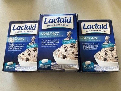 Lactaid Fast Act Lactase Enzyme Supplement 216 Caplets Exp 06/2028