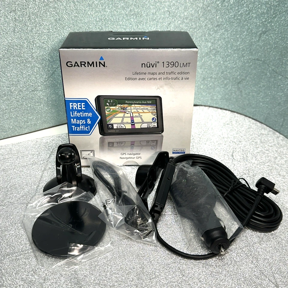 Garmin Nuvi 1390 GPS Navigator Mountable Automotive 4.3" Touchscreen Display - Image 2 of 4