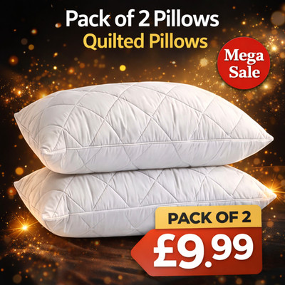 Steppkissen Hohlfaser 2er Pack Hotelqualität extra tiefer Rücken 48x74 cm