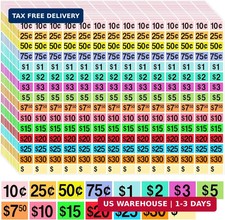 5460 Pcs Garage Sale Stickers, 1/2" X 3/4" Yard Sale Price Tags Stickers Rectang
