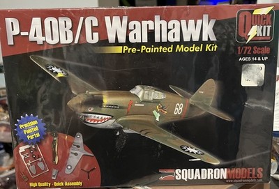 Squadron Models 1/72 P-40B/C WARHAWK Model Kit #sq-7005--NEW