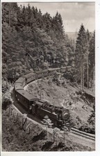 AK  Eisenbahn  ,   Harzquerbahn mit einer Dampflokomotive    alt !