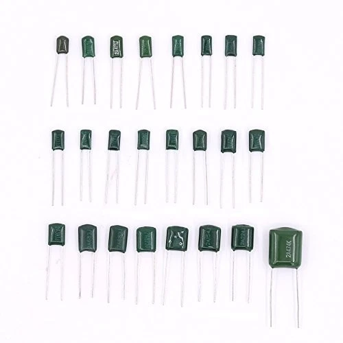 Kit surtido de condensadores de película de poliéster Mylar de 24 valores Hilitchi 0,22 NF 700 piezas Foto 3 de 4