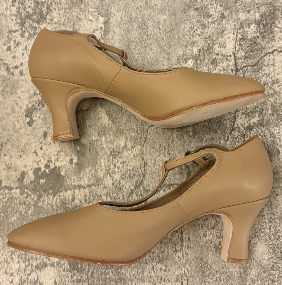 Zapatos de baile Bloch para mujer con correa en T-bar de 3", tostados, talla 10,5 Foto 2 de 4