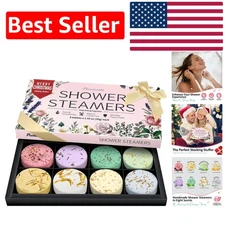 Organic Aromatherapy Shower Steamers - 8 Natural Scents in Elegant Gift Box