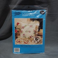 Vintage Candlewicking Pillow Kit 14"x14" Something Special Roses Nosegays NEW