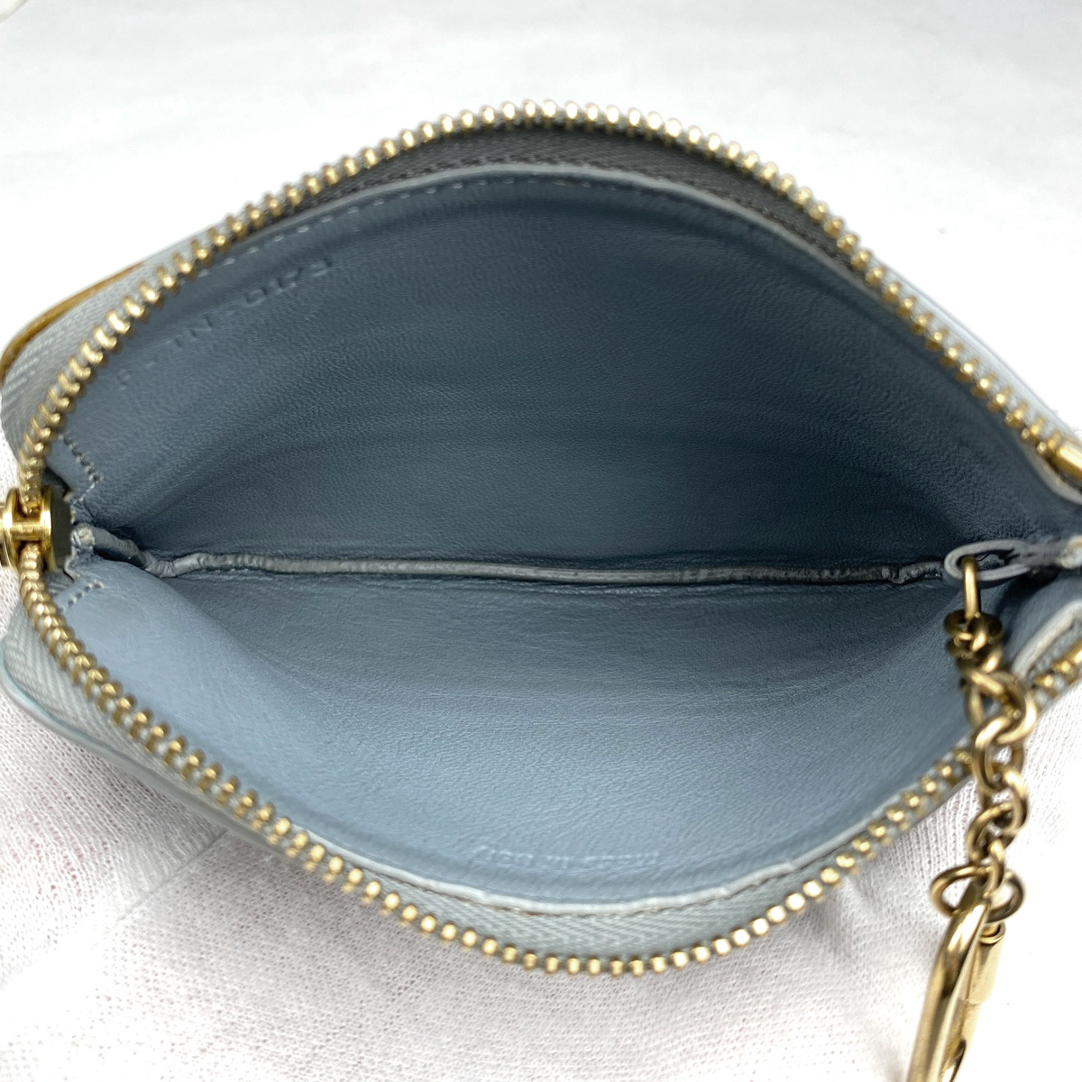 CELINE Coin Purse with Logo Keyring Key Holder Bicolor Coin CELINE Coin Purse with Logo Keyring Key Holder Bicolor Coin