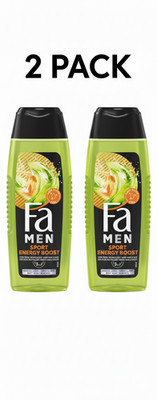 2 pack FA MEN  Sport Energy Boost Shower Gel for Men 250 ml / 8.45 fl oz