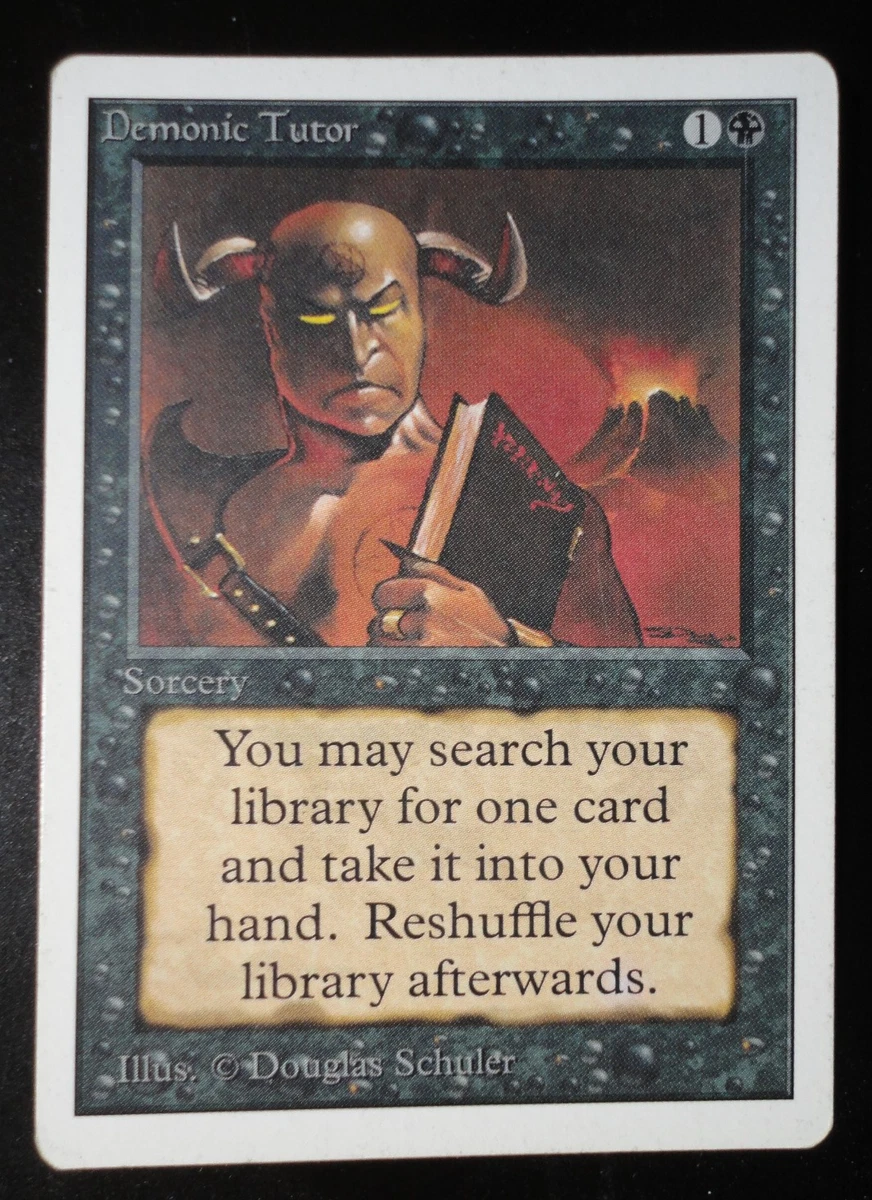 Demonic Tutor Magic: The Gathering Near Mint or Better Individual
