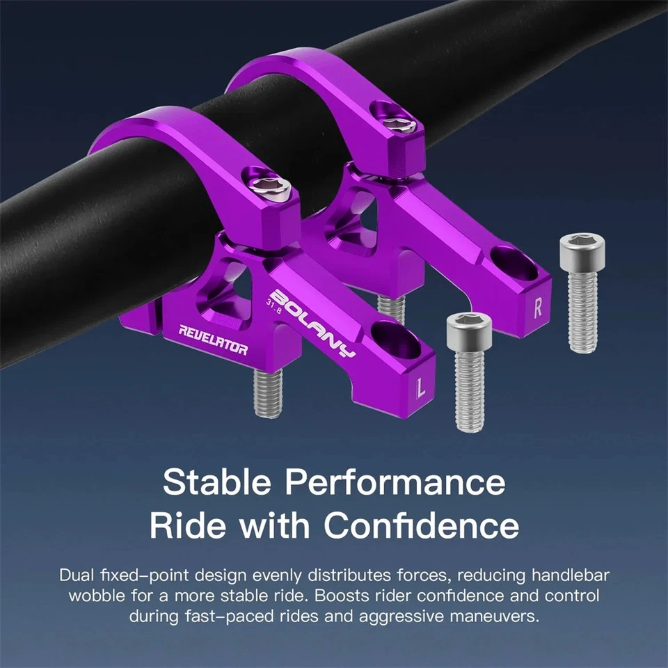 1 Set Bicycle Stem Handlebar Clamp Fits 31.8mm handlebars Handlebar Clamp ↟ - Image 2 of 4