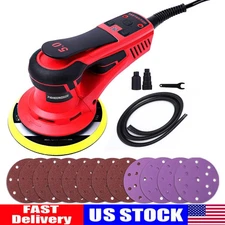 Electric Brushless Random Orbital Sander 6" 350W 10000RPM Variable Speed Powerfu