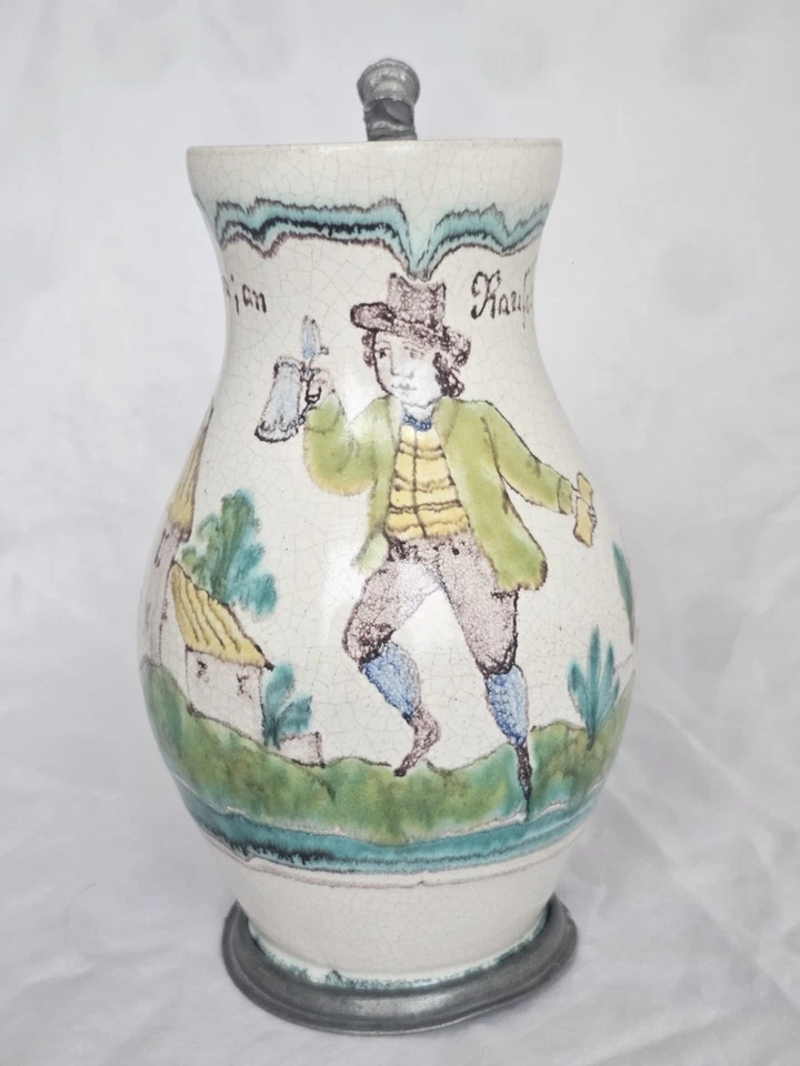 Gmunden Gmundner Fayence Faience Keramik Birnkrub Biedermeier um 1830 Österreich - Bild 2 von 4