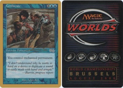 Confiscate - Nicolas Labarre - 2000 ~ Heavily Played World Championship O MTG Ma