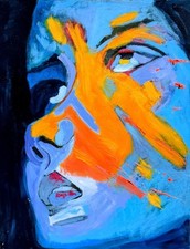 Gerard 16x20 in- Abstract Expressionist Original Painting Canvas