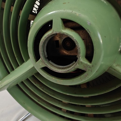 Antique General Electric GE Green Art Deco Metal Fan Heater Style F41H1 - Picture 8 of 12