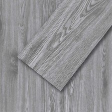 Mysflosy Peel and Stick Floor Tiles, Self-Adhesive 36 x 6 inches, Light Grey