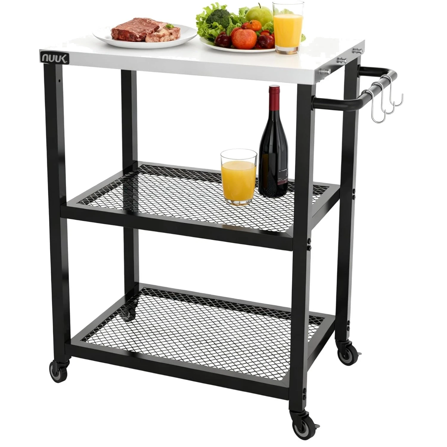Outdoor Grill Cart Stainless Steel Prep Table 16" x 24"
