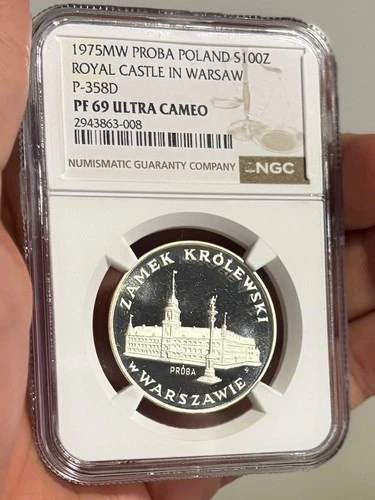 Poland 1975 PRÓBA S100Z – Royal Castle in Warsaw – PF69 UCAM NGC - TOP POP