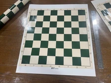 TURNAMENT REGULATION ROLL UP CHESS BOARD GREEN AND WHITE SPECIAL $1 EACH
