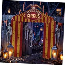 3 Pcs Halloween Door Decorations Spooky Circus Porch Banner
