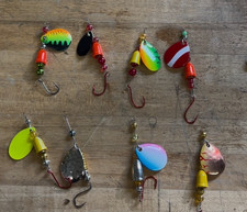 Homemade fishing lures - spinners. tackle. youth fishing.