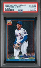2026 TOPPS SILVER PACK 1991 CHROME PROMO BLACK FRANCISCO LINDOR 7/10 PSA 10