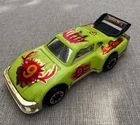 Vintage 80s Porsche 935 Tonka Clutch Popper Car Lime  6" Die Cast Japan working!